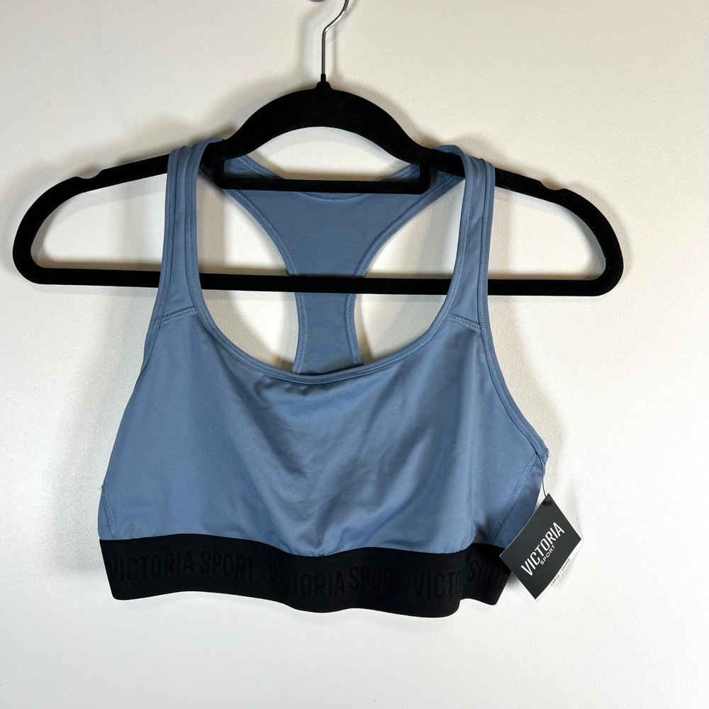 Victoria Sport The Player‎ Racerback Medium Support Sport Bra Blue Large active
